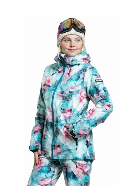 Meatfly Meatfly ženska SNB & SKI jakna Kirsten Pink Flowers