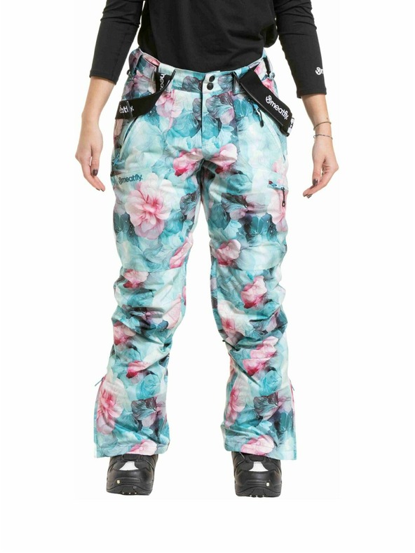 Meatfly Meatfly ženske SNB & SKI hlače Foxy Pink Flowers