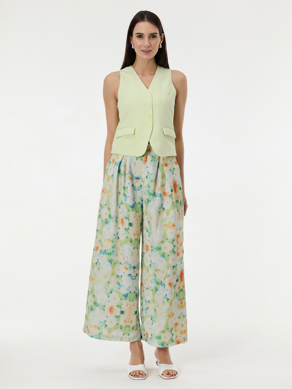 Orsay Svijetlozelene uzorirane ženske hlače ORSAY