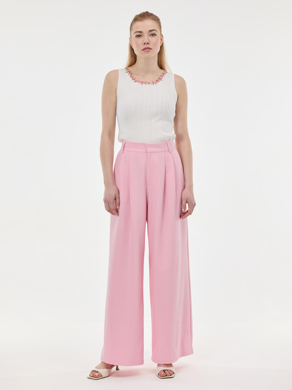 Orsay Svijetloružičaste široke ženske hlače ORSAY