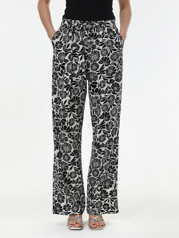 Orsay Crne uzorirane ženske hlače ORSAY