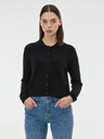 Orsay Crni ženski pulover s ovratnikom ORSAY