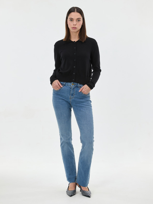 Orsay Crni ženski pulover s ovratnikom ORSAY