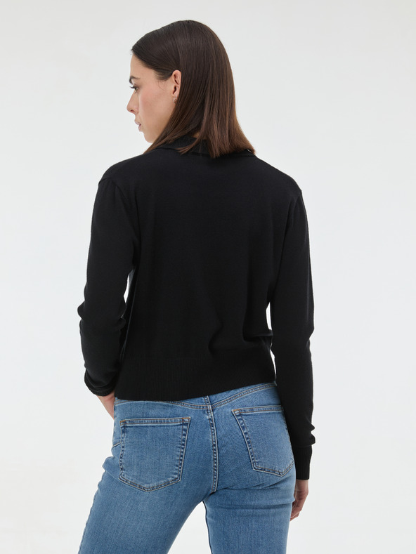 Orsay Crni ženski pulover s ovratnikom ORSAY
