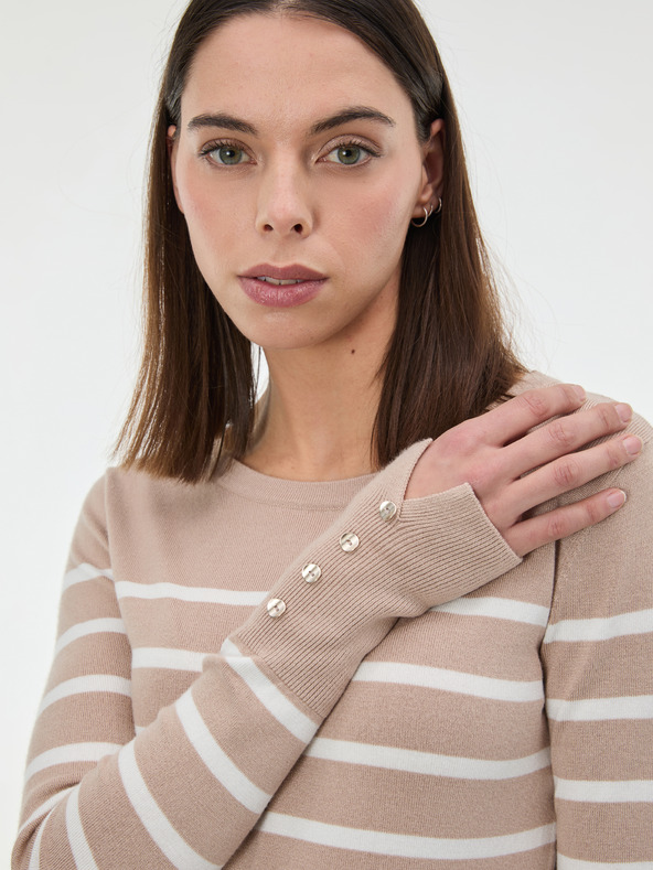 Orsay Bež ženski prugasti pulover ORSAY
