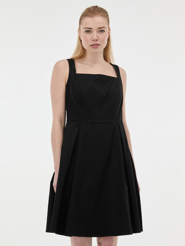 Orsay Crna ženska haljina na naramenice ORSAY