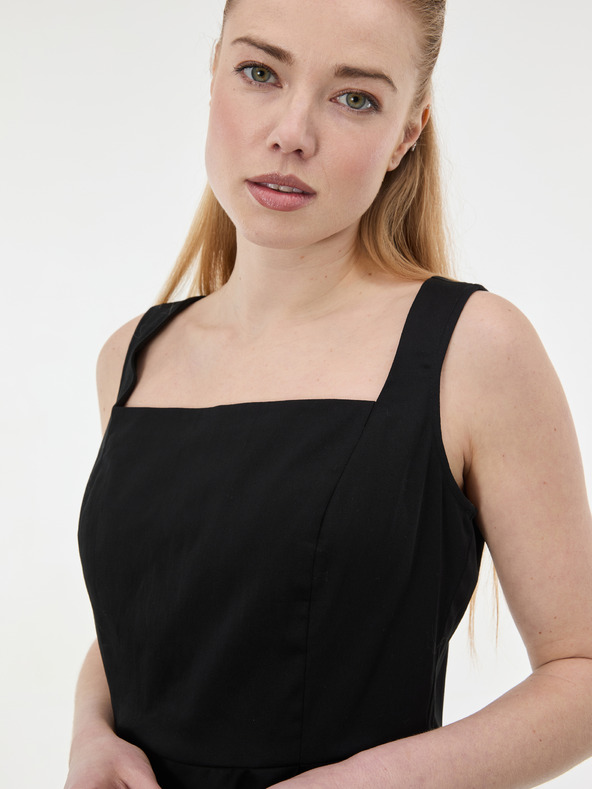 Orsay Crna ženska haljina na naramenice ORSAY