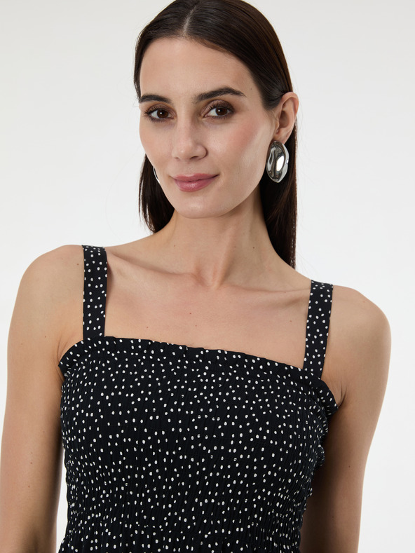 Orsay Crna točkasta ženska midi haljina ORSAY