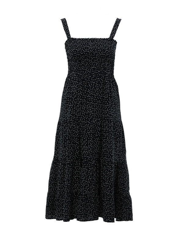 Orsay Crna točkasta ženska midi haljina ORSAY