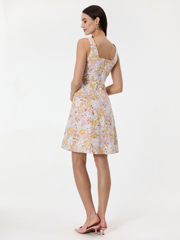 Orsay Svijetloružičasta uzorirana ženska haljina do koljena ORSAY