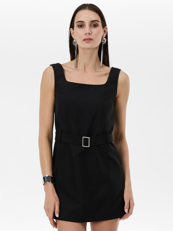 Orsay Crna ženska haljina s remenom ORSAY