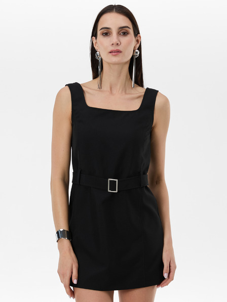 Orsay Crna ženska haljina s remenom ORSAY