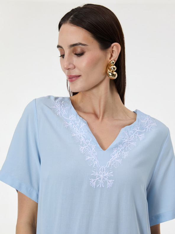 Orsay Svijetloplava ženska haljina do koljena ORSAY