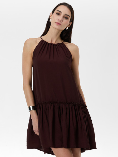 Orsay Crna ženska haljina do koljena ORSAY