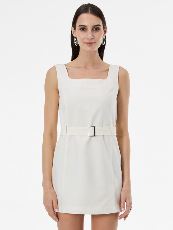 Orsay Kremasta ženska haljina s remenom ORSAY