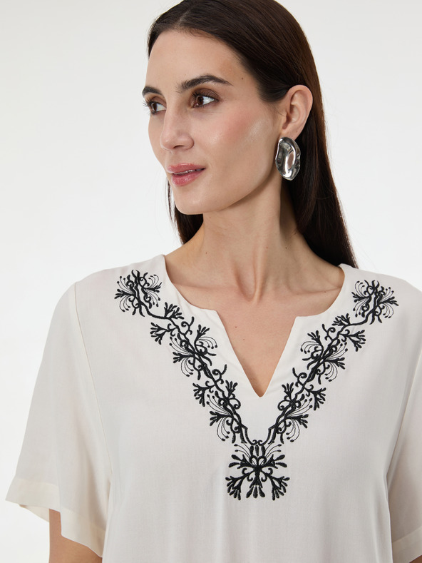 Orsay Krem ženska haljina do koljena ORSAY