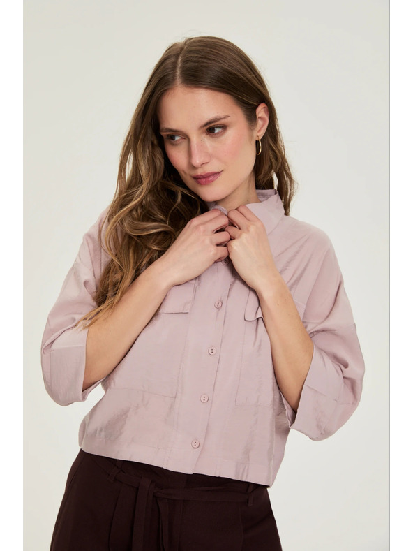 Moodo Viskozna košulja ružičasta Moodo