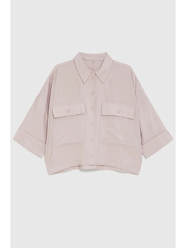 Moodo Viskozna košulja ružičasta Moodo