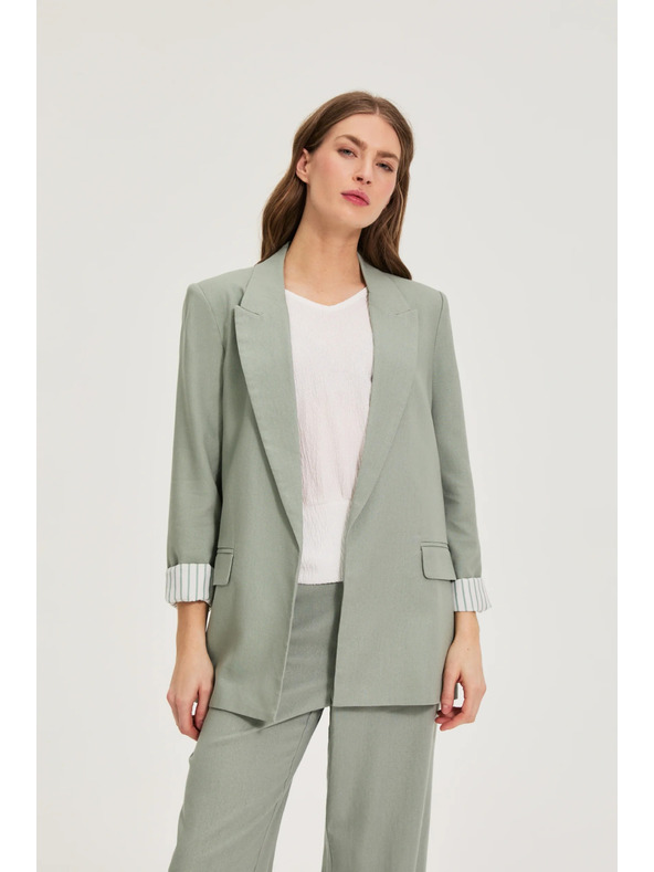 Moodo Sako s dodatkom lana maslinasto zelene Moodo