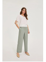 Moodo Hlače s dodatkom lana maslinasto zelene Moodo