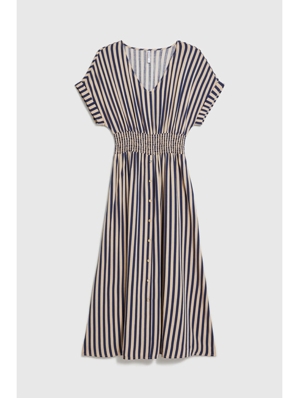Moodo Haljina od viskoze u prugama tamno plava Moodo