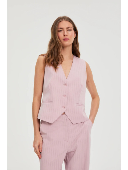 Moodo Prsluk u tankim prugama ružičast Moodo