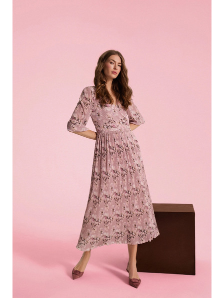 Moodo Plisirana haljina ružičasta Moodo