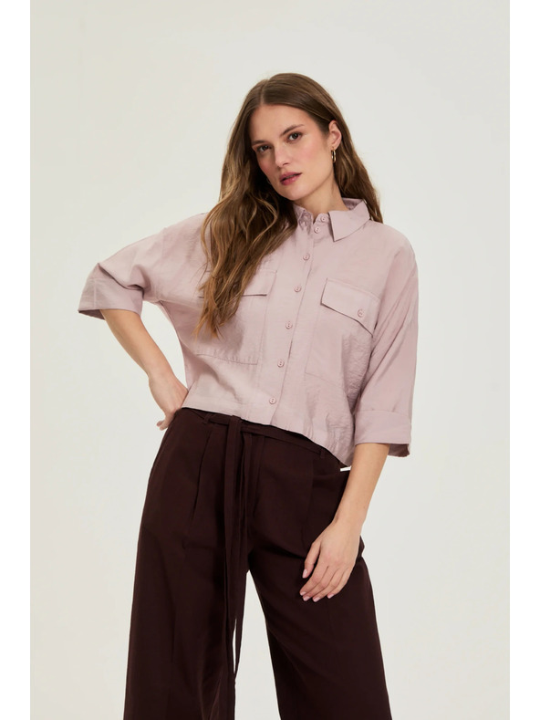 Moodo Viskozna košulja ružičasta Moodo