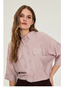 Moodo Viskozna košulja ružičasta Moodo