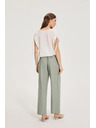 Moodo Hlače s dodatkom lana maslinasto zelene Moodo