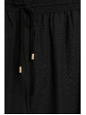 Moodo Hlače od viskoze i lana crne Moodo