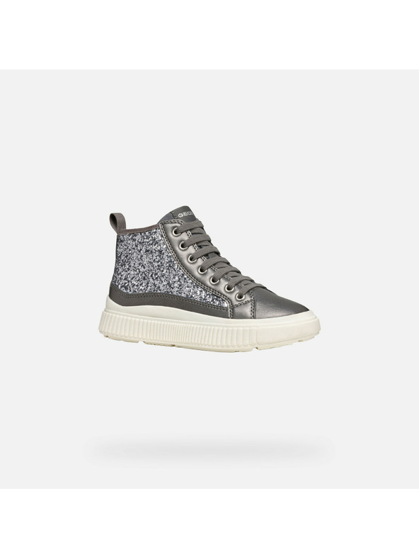 Geox Srebrna djevojčinska gležnjača Geox Laquinny Girl