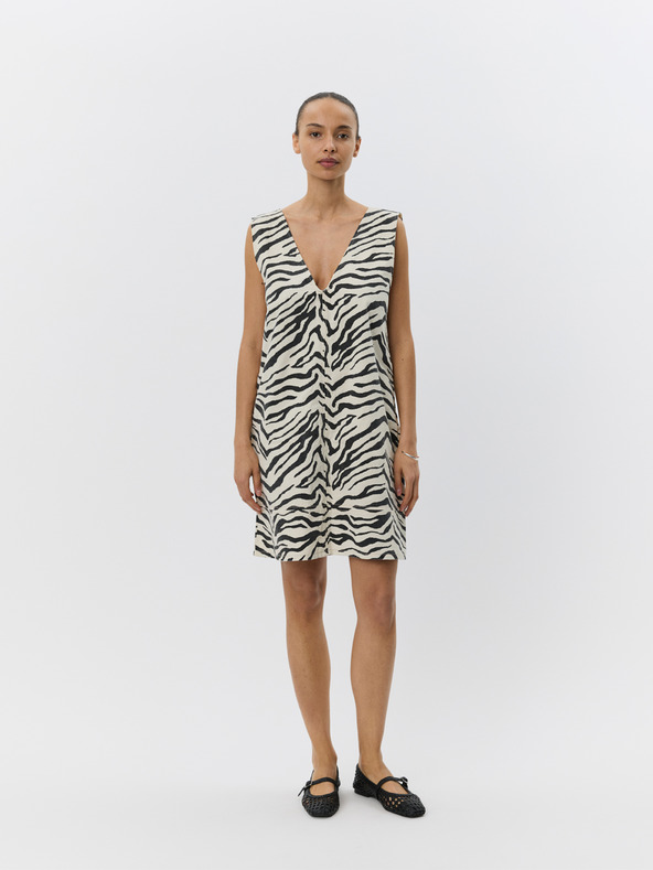 Sofie Schnoor Kremaste haljine sa životinjskim krznom OLYMPESW