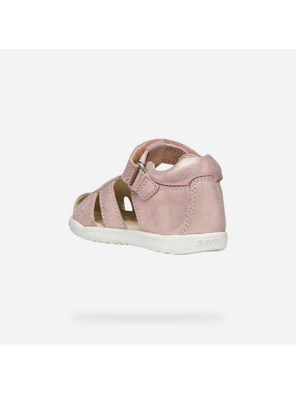 Geox Svijetlo ružičaste djevojčje sandale za prve korake Geox Sandal Macchia