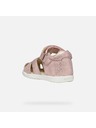 Geox Svijetlo ružičaste djevojčje sandale za prve korake Geox Sandal Macchia