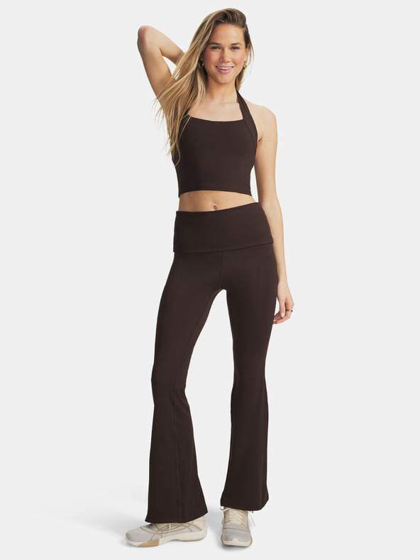 Under Armour Zenske sportske hlace Under Armour Meridian Rib Foldover Flare-BRN