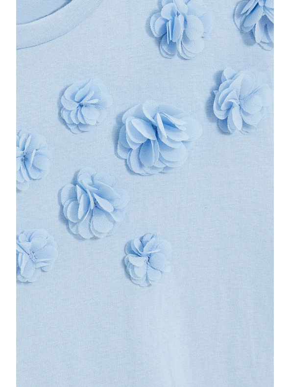 Moodo Pamucna bluza sa aplikacijom svijetlo plava Moodo