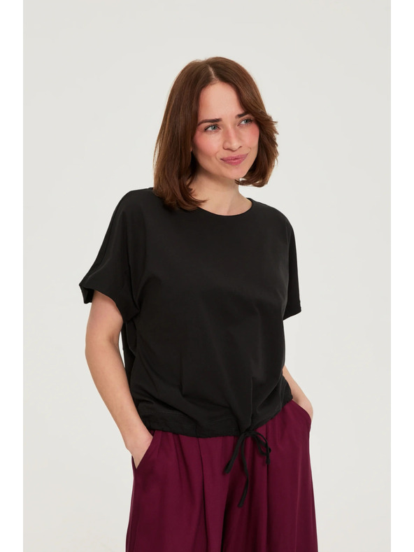 Moodo Majica sa vezivanjem crna Moodo