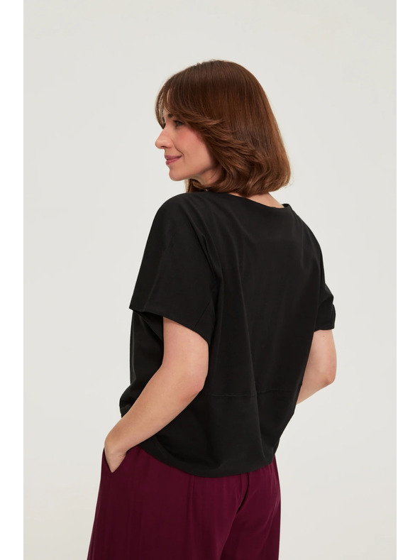 Moodo Majica sa vezivanjem crna Moodo