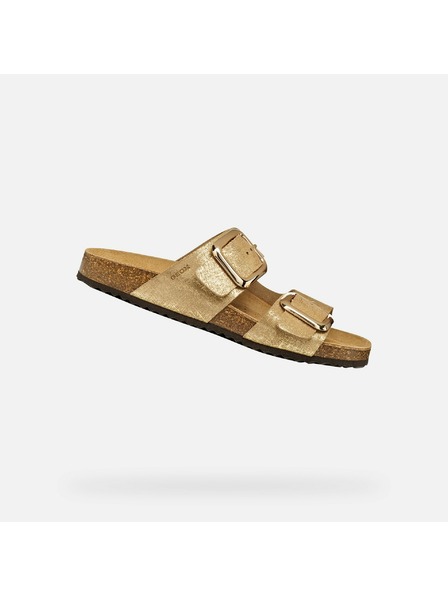 Geox Zlatne ženske papuče Geox Brionia R