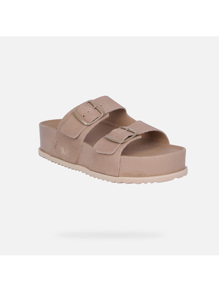 Geox Bež ženske sandale Geox Sandybett High