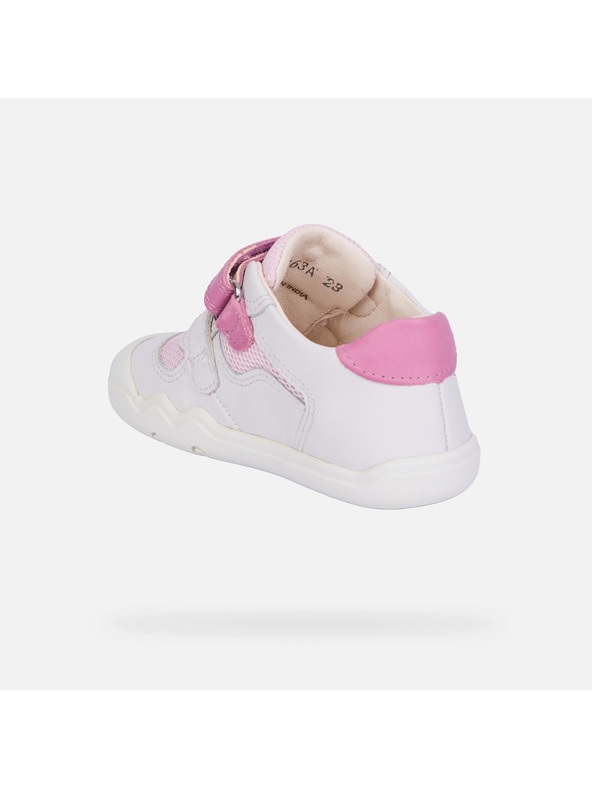 Geox Bijela djevojčijska barefoot tenisica za prve korake Geox Steppieup
