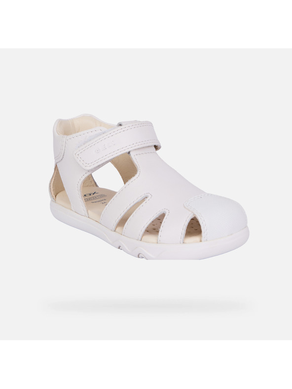Geox Bijele dječačke barefoot sandale za prve korake Geox Steppieup