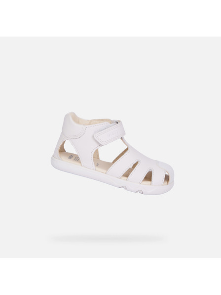 Geox Bijele dječačke barefoot sandale za prve korake Geox Steppieup