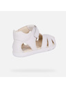 Geox Bijele dječačke barefoot sandale za prve korake Geox Steppieup