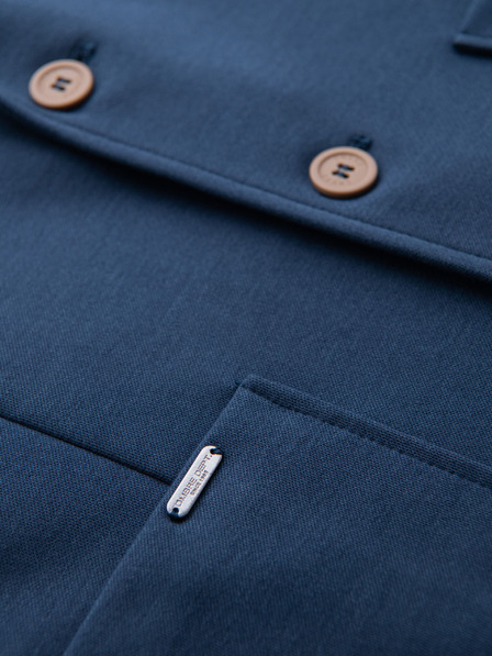 Ombre Clothing Muški plavi sako SLIM s finom teksturom