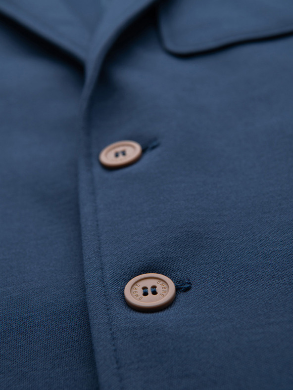 Ombre Clothing Muški plavi sako SLIM s finom teksturom