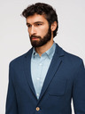 Ombre Clothing Muški plavi sako SLIM s finom teksturom