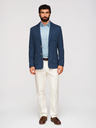 Ombre Clothing Muški plavi sako SLIM s finom teksturom