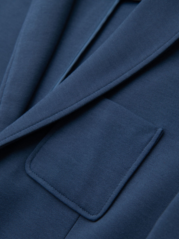 Ombre Clothing Muški plavi sako SLIM s finom teksturom